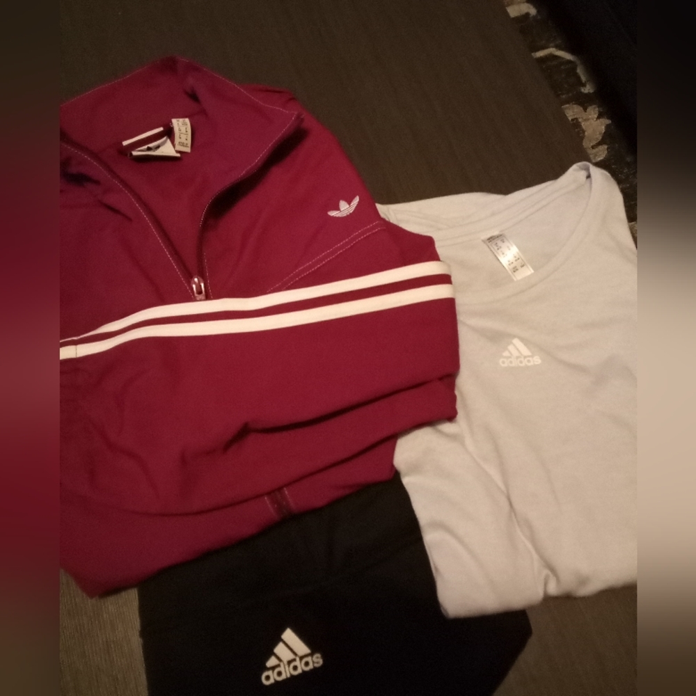 Lot Adidas Size XL Jacket Long Sleeve shirt Leggings